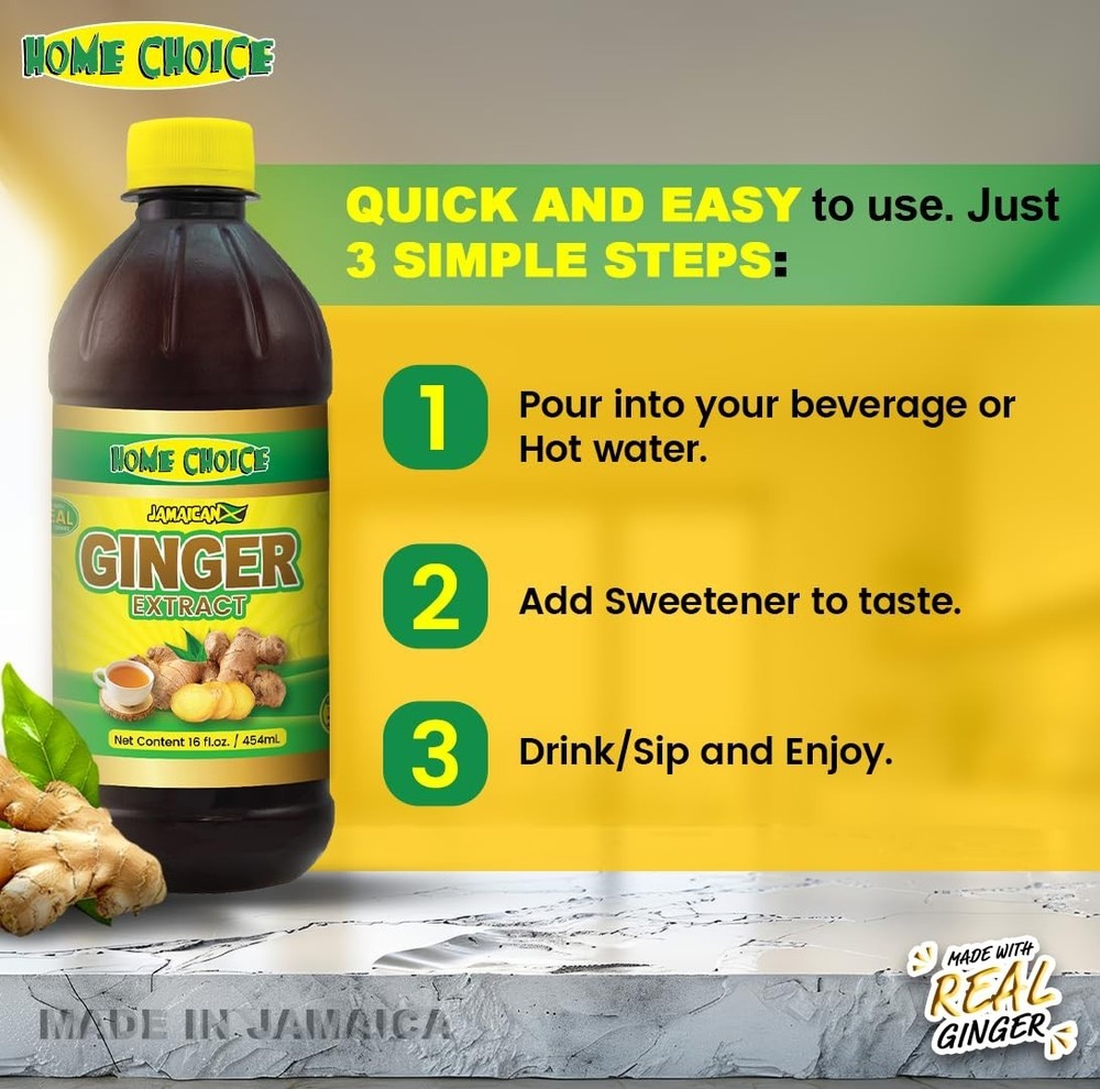 Rich Flavorful Jamaican Ginger Extract 16 oz