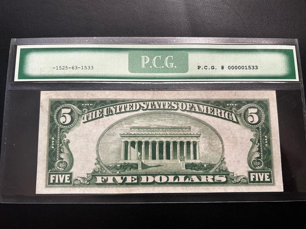 1928 $5 United States Note FR 1525 UNC bold Note First Series