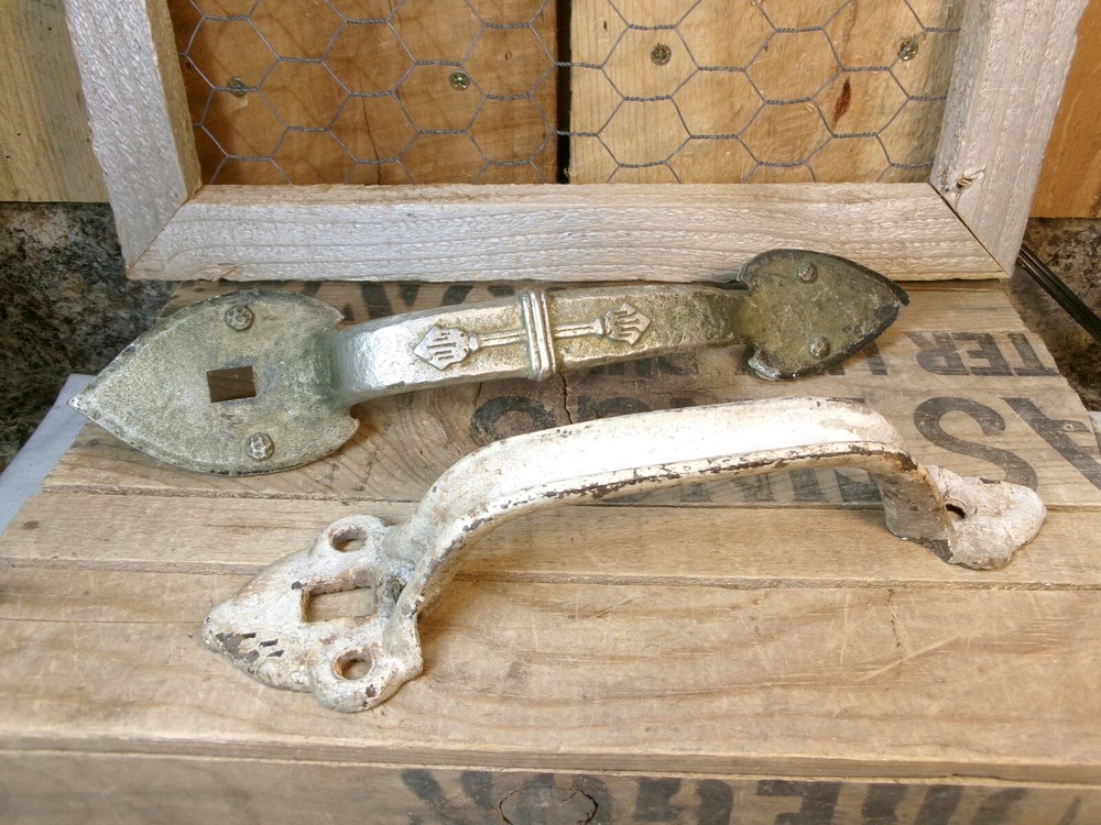 Lot of 2 Different Antique Vintage Door Pull Handles