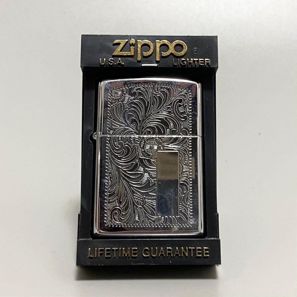 Zippo Mickey Silver Oil Lighter with Case Used