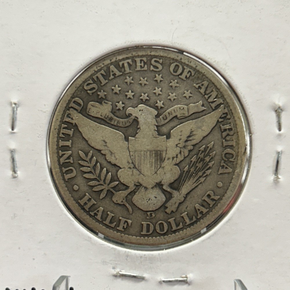 1906 D BARBER HALF DOLLAR Silver 50c