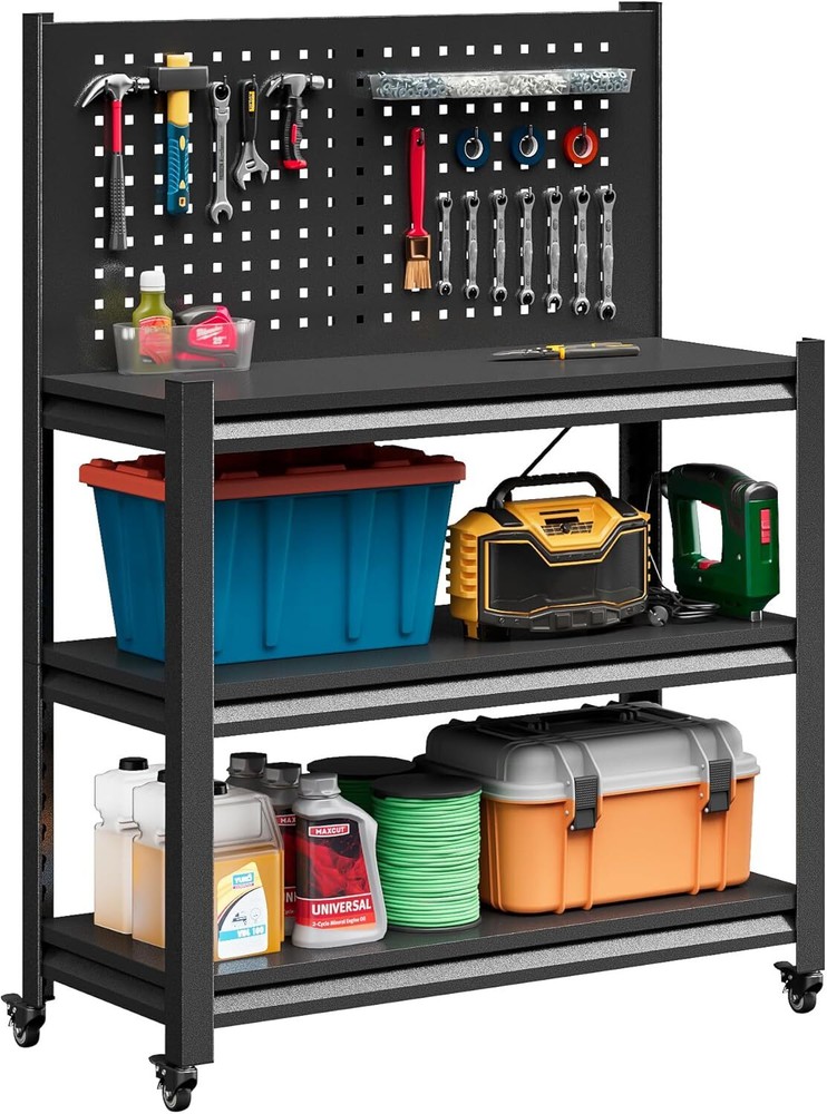 Workshop Garage Cabinet Set Metal Tool Storage Cabinet System Mobile Workbench