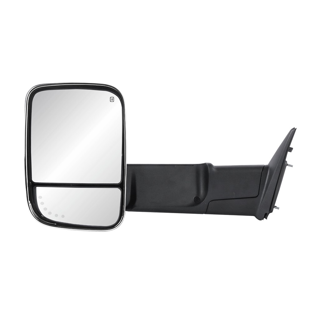 Pair Chrome Tow Mirrors For 2009-2018 Dodge Ram 1500 w/Temp Sensor Puddle Light