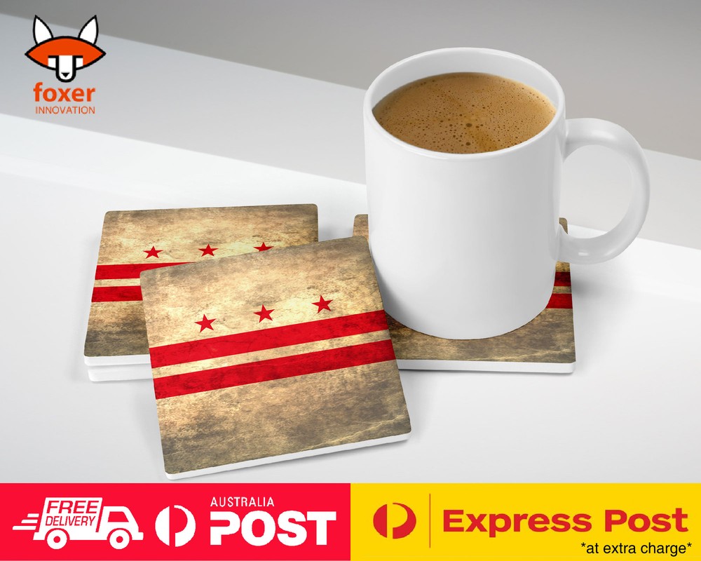 COASTER COFFEE DRINKING MAT|WASHINGTON DC US STATE FLAG