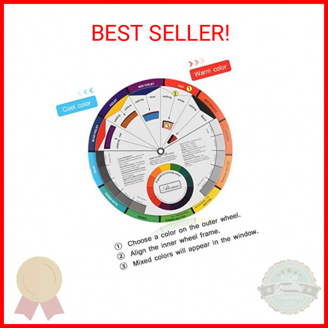 JimKing Creative Color Wheel, Paint Mixing Learning Guide, Art Class Teaching To