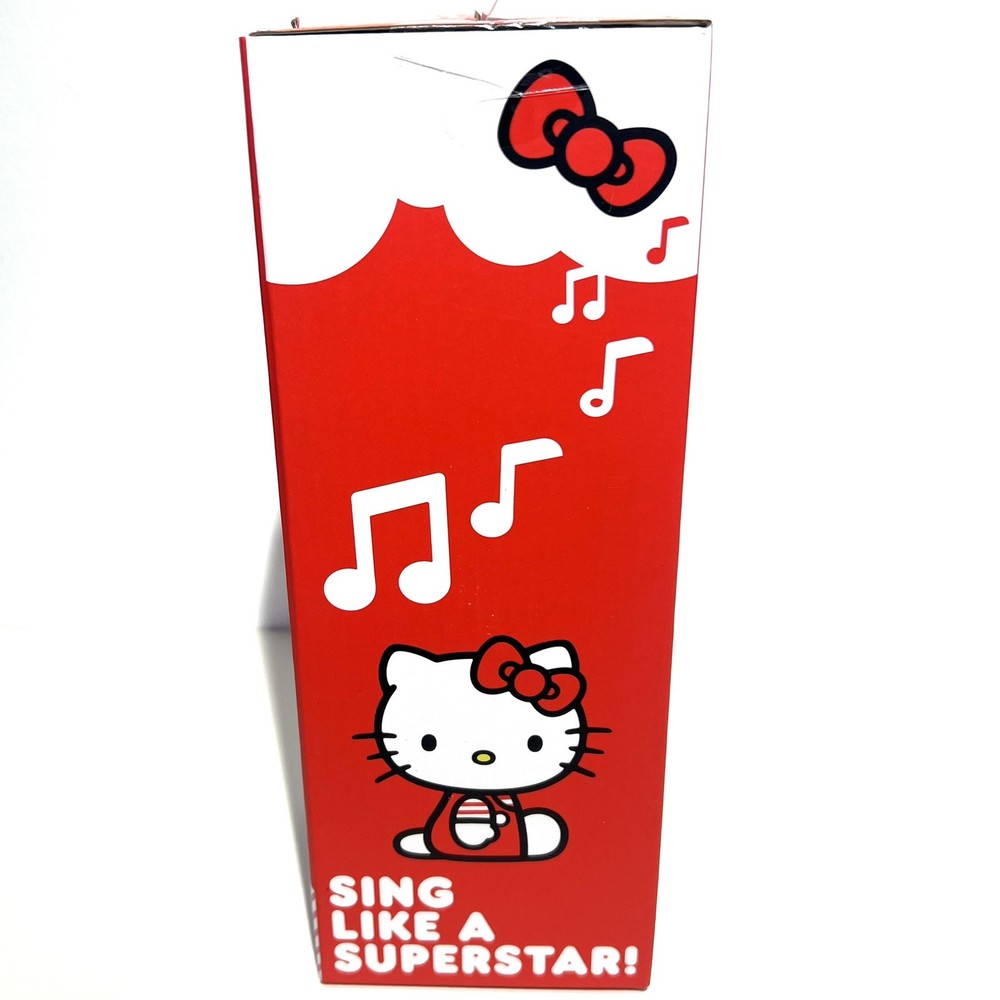 Hello Kitty Bluetooth Karaoke Microphone & Wireless Speaker USB Charging Red NIB