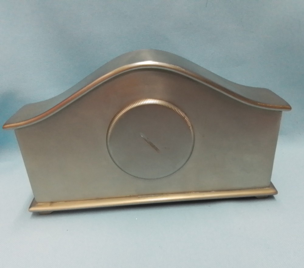 Pottery Barn Brushed Nickel Clock