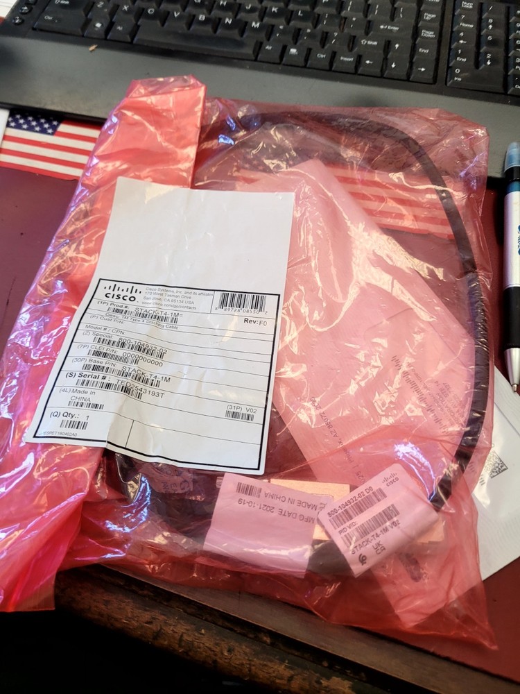 NEW ORIGINAL CISCO Cisco STACK-T4-1M Stacking Cable 9200 Series Switch CISCO (FD