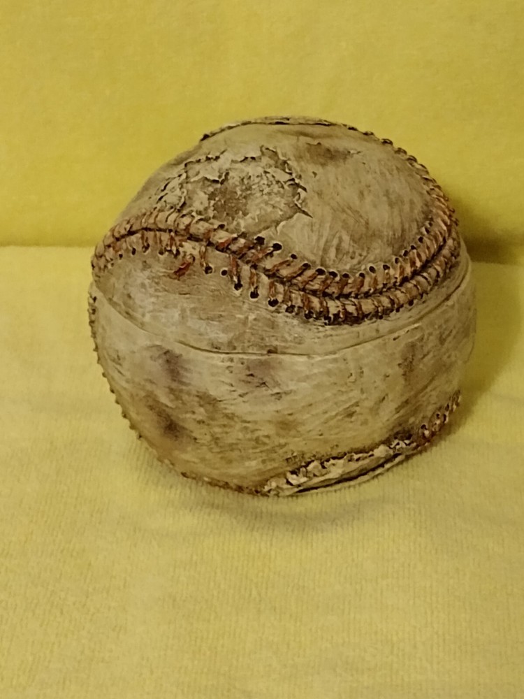 Softball decorative container For Storage, Holds, Keys, Coins Whatever. Nice