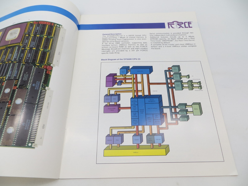 System 68000 VME SYS68K/CPU-33 68030 CPU Board with Shared Memory & DMA Booklet