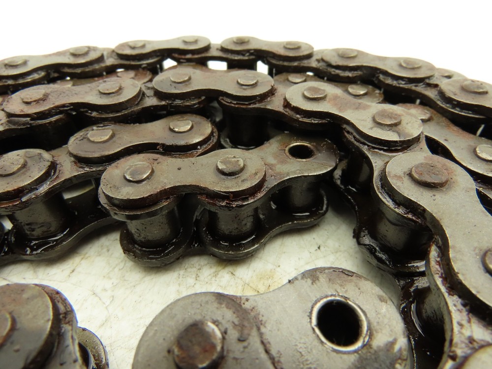 #60-1 360 Roller Chain Standard Duty Riveted Some Surface Rust 2 Connectors