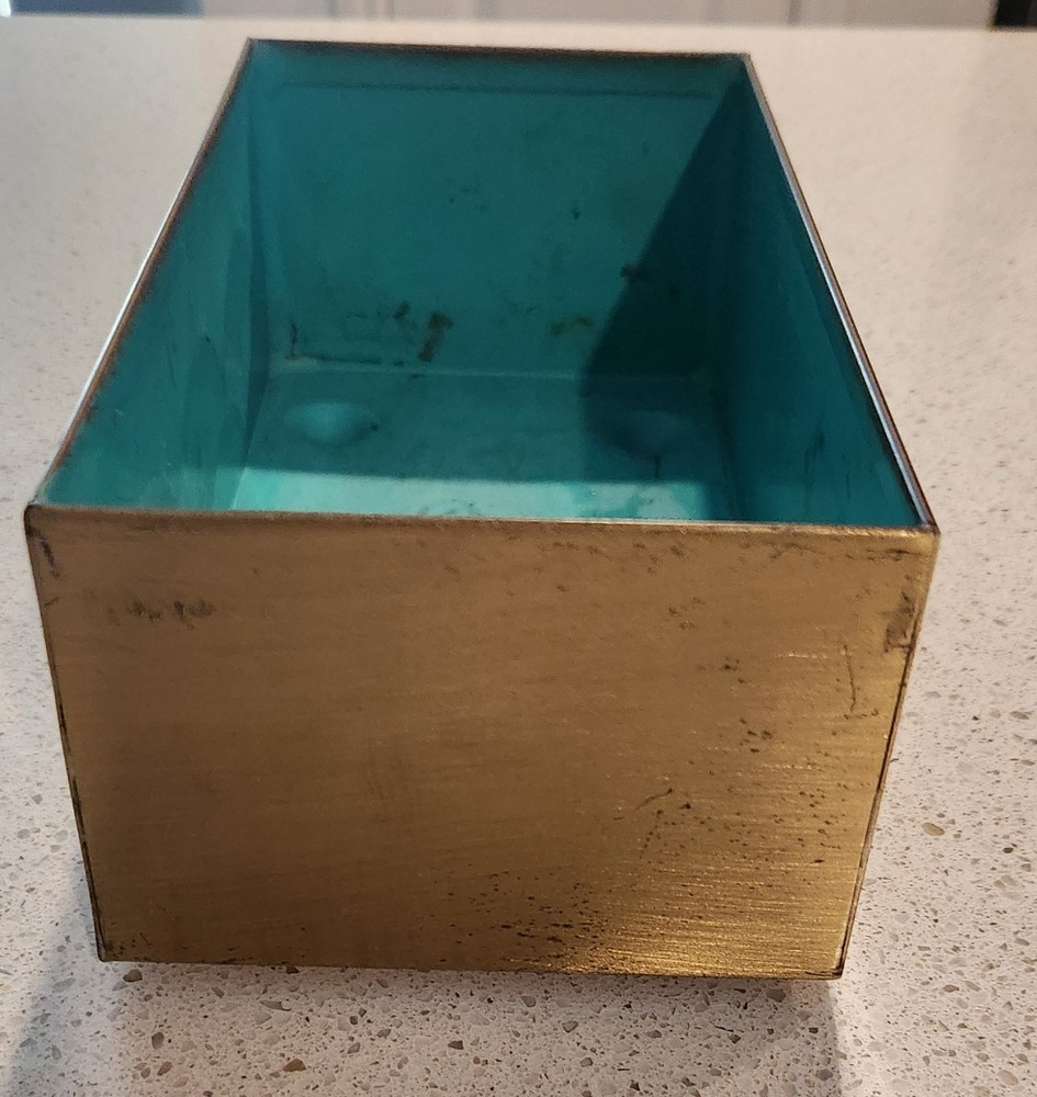 Vintage Solid Brass Planter Box By Planter Inc.