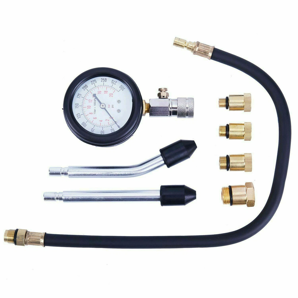 Engine Cylinder Compression Gauge Tester Kit Gas Engine Diagnostic Testing Tool-