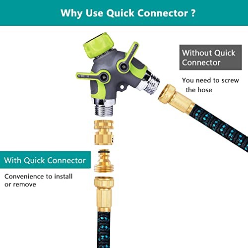 + Garden Hose Quick Connector, Solid Brass 3/4 Inch Thread Fitting No 4 Sets