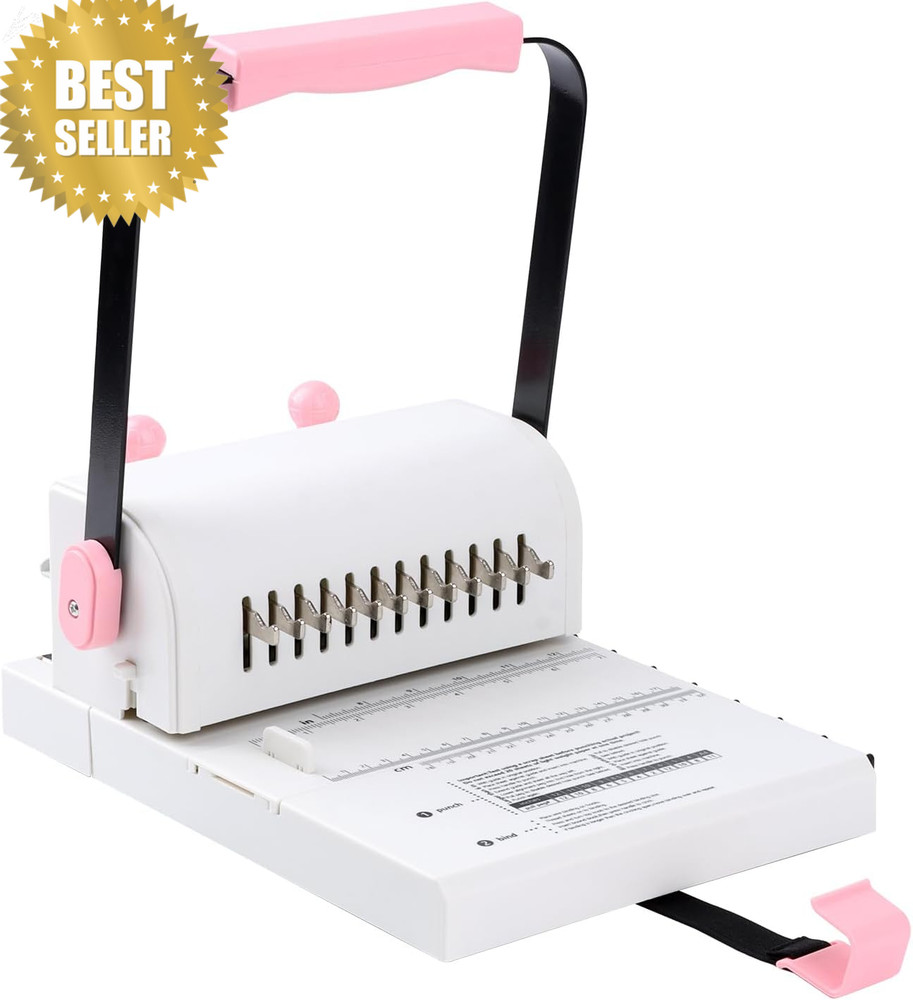 Binding Machine Spiral Coil Wire Book Binder Slide Ruler Office Notebook Punch