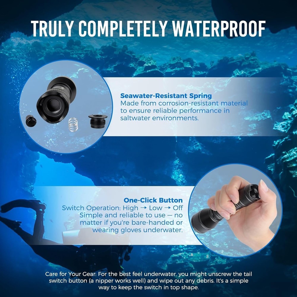 D550 Scuba Dive Light 1000 Lumens Waterproof