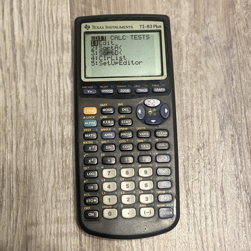 Texas Instruments TI-83 Plus Graphing Calculator Tested Spot On Screen
