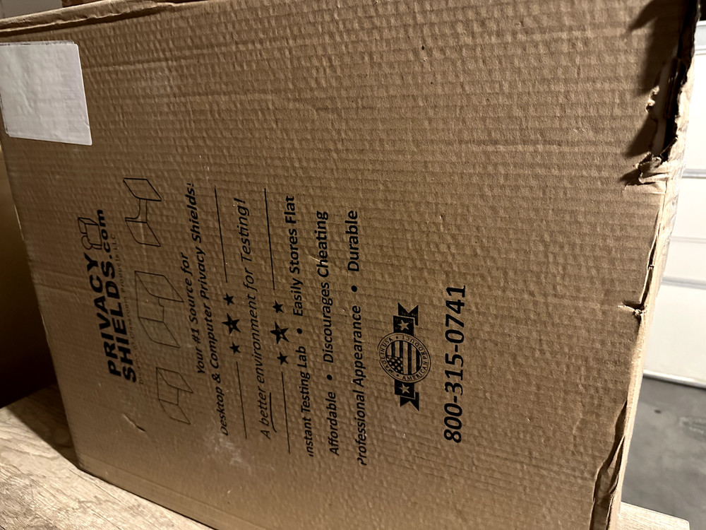 PrivacyShields.com 24"" Tall Computer Privacy Shield Kraft 20/Box