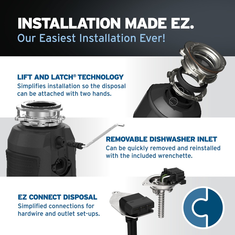 InSinkErator 78986-ISE Contractor 1000 Garbage Disposal 1HP