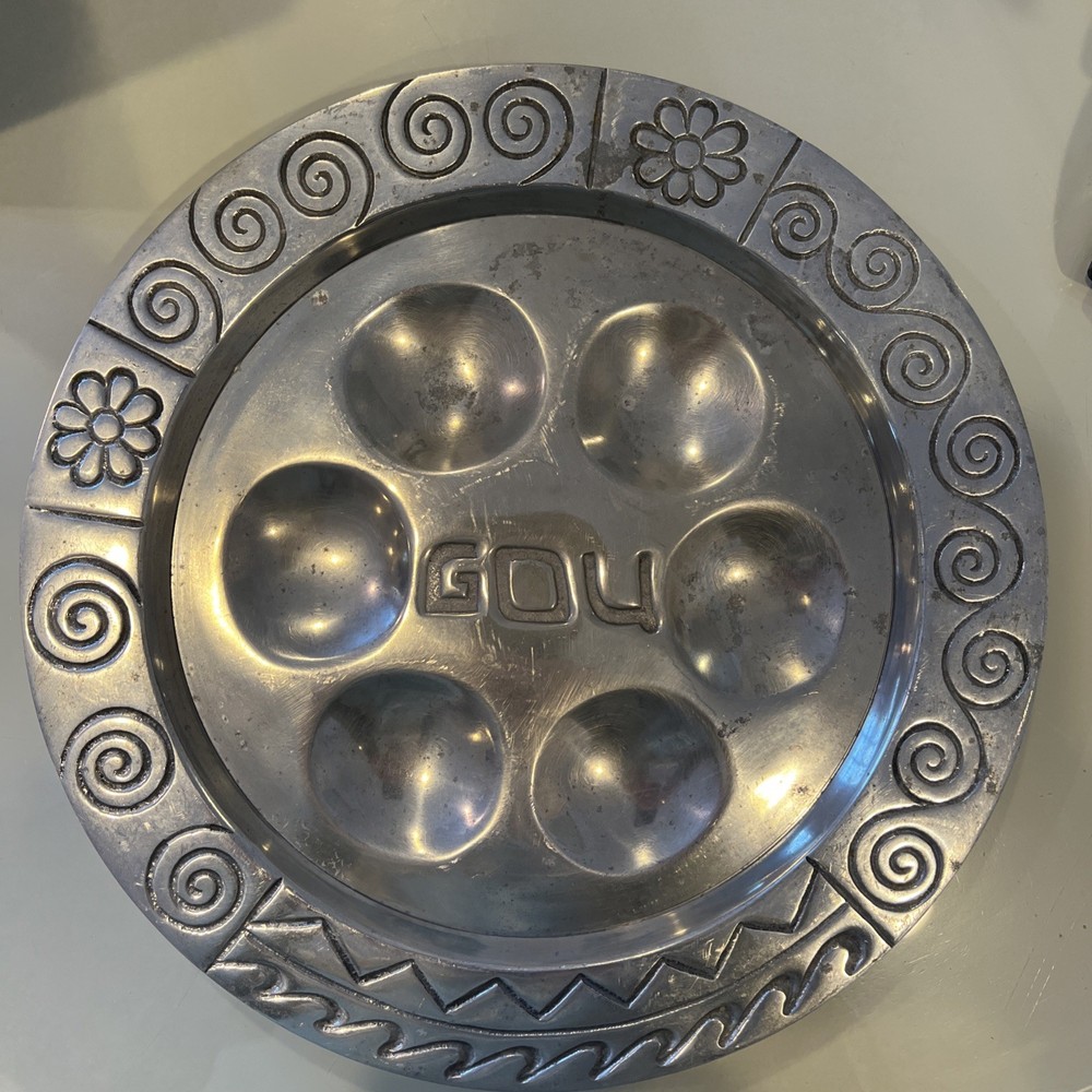 LARGE Putter Passover Plate for Kosher Food
