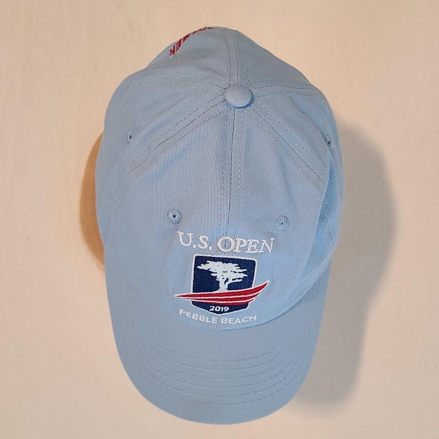2019 Pebble Beach US Open Golf Hat Light Blue USGA Member Strapback OSFM