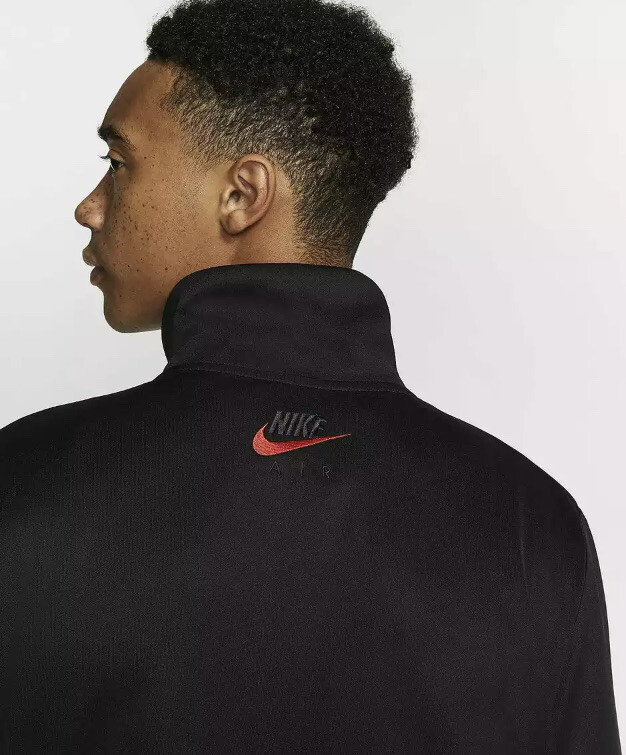 Men's Nike Air 1/2 Zip Jacket Pullover Overhead (Medium) BLACK WHITE CJ4836-010