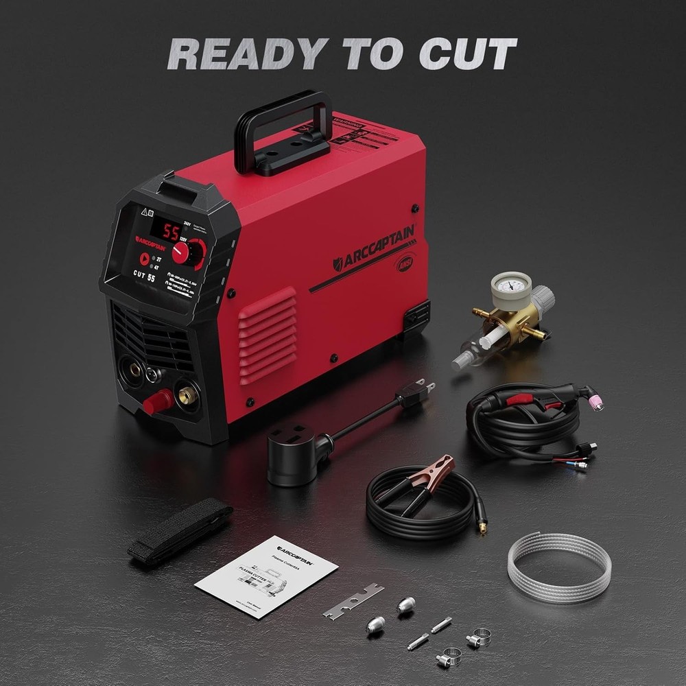 55A Plasma Cutter with Non-Touch Pilot Arc and Dual Voltage Capability