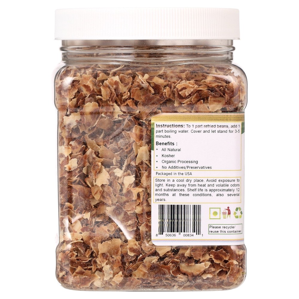 Dehydrated Refried Beans Instant Mix Pantry Staple Quart Jar