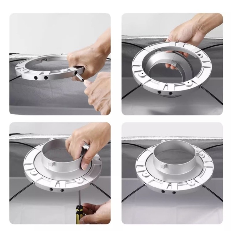 Sturdy Lightweight Bowen Mount for Flash Frequent Light Modifications