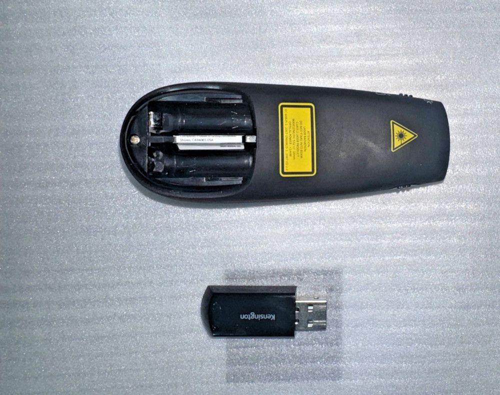 Wireless Presenter Green Laser Pointer Kensington Cursor K72426 USB Case Tested