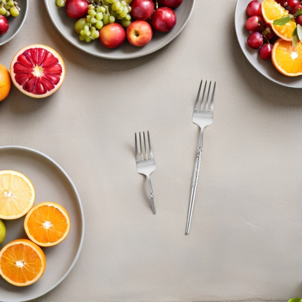 2 Pcs Replacement Heads for Cutlery Dishwasher Safe Fork Component