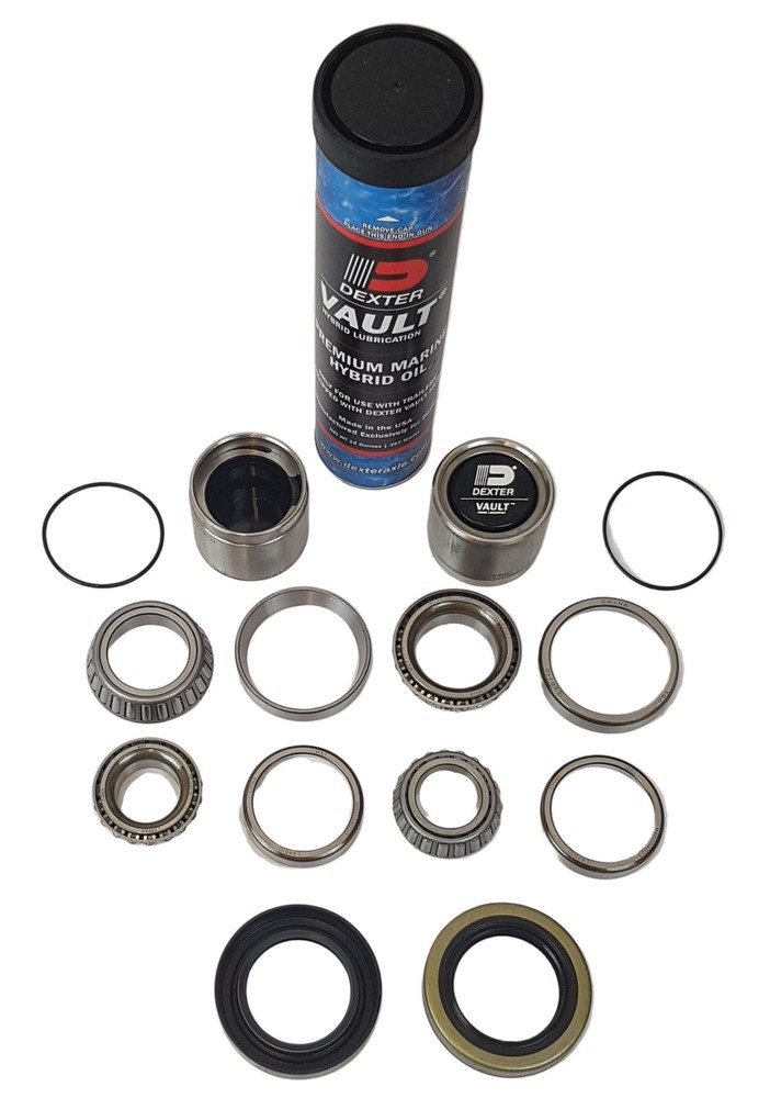 1.98 UFP Vault Kit w/Caps Grease Sleeves fits 3700# Trailer Axle 1.68" x 2.56"