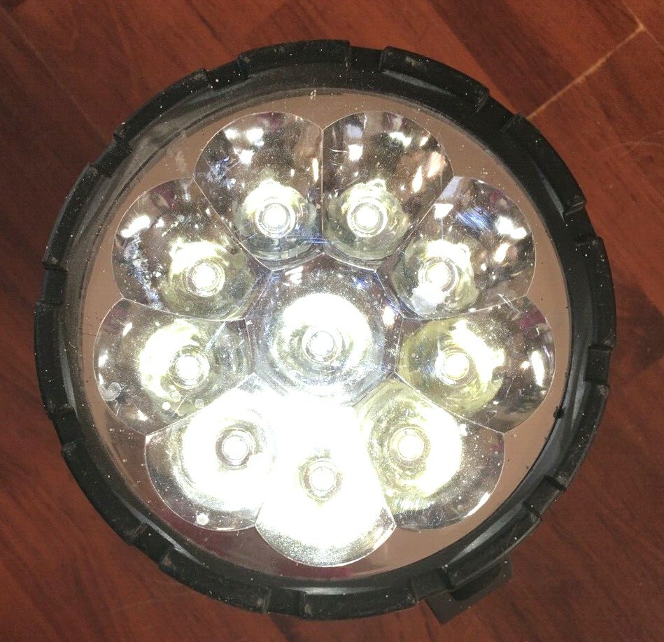 Hand Held Stage Light 10 White Lights Black Lightweight Working