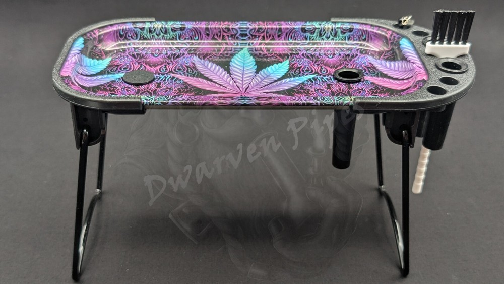 9pc Combo Standing Tobacco Rolling Tray Console Thats Foldable 001