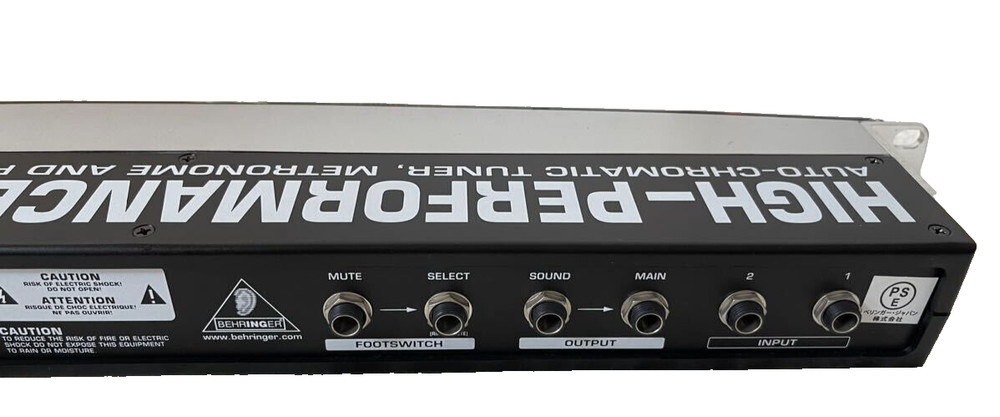 Behringer BTR2000 Guitar Tuner Silver Operation Confirmed Good