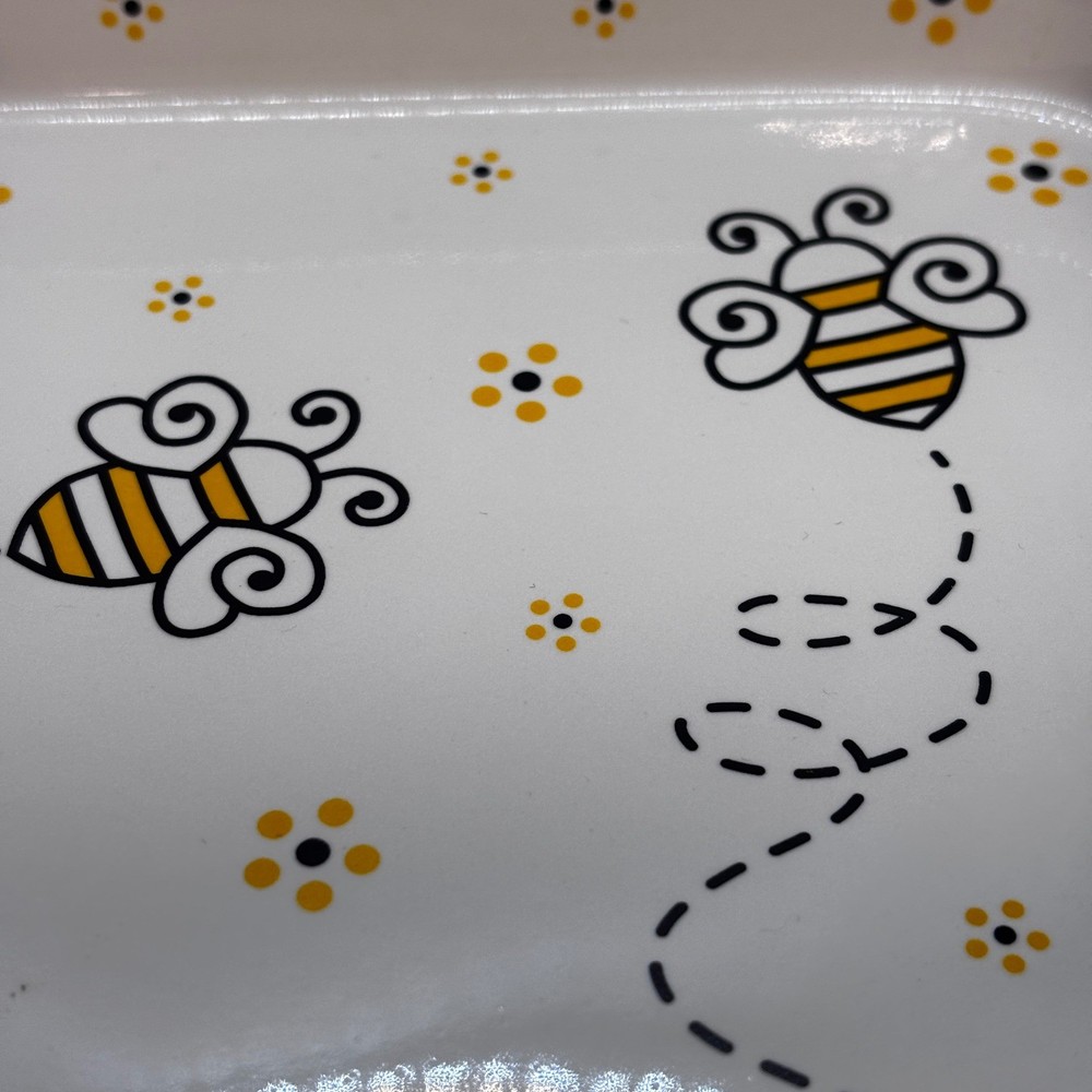 Temp-tations Bee Baking Dish Set 2 Rectangular Casserole 0.75 Qt Oven Safe