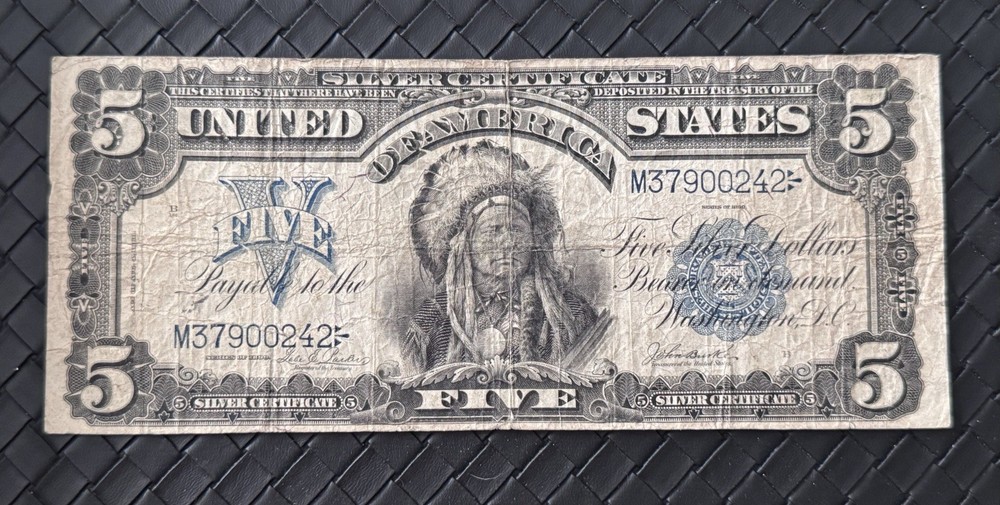 1899 FR. 277 Five Dollar Silver Certificate $5 Indian Chief Note