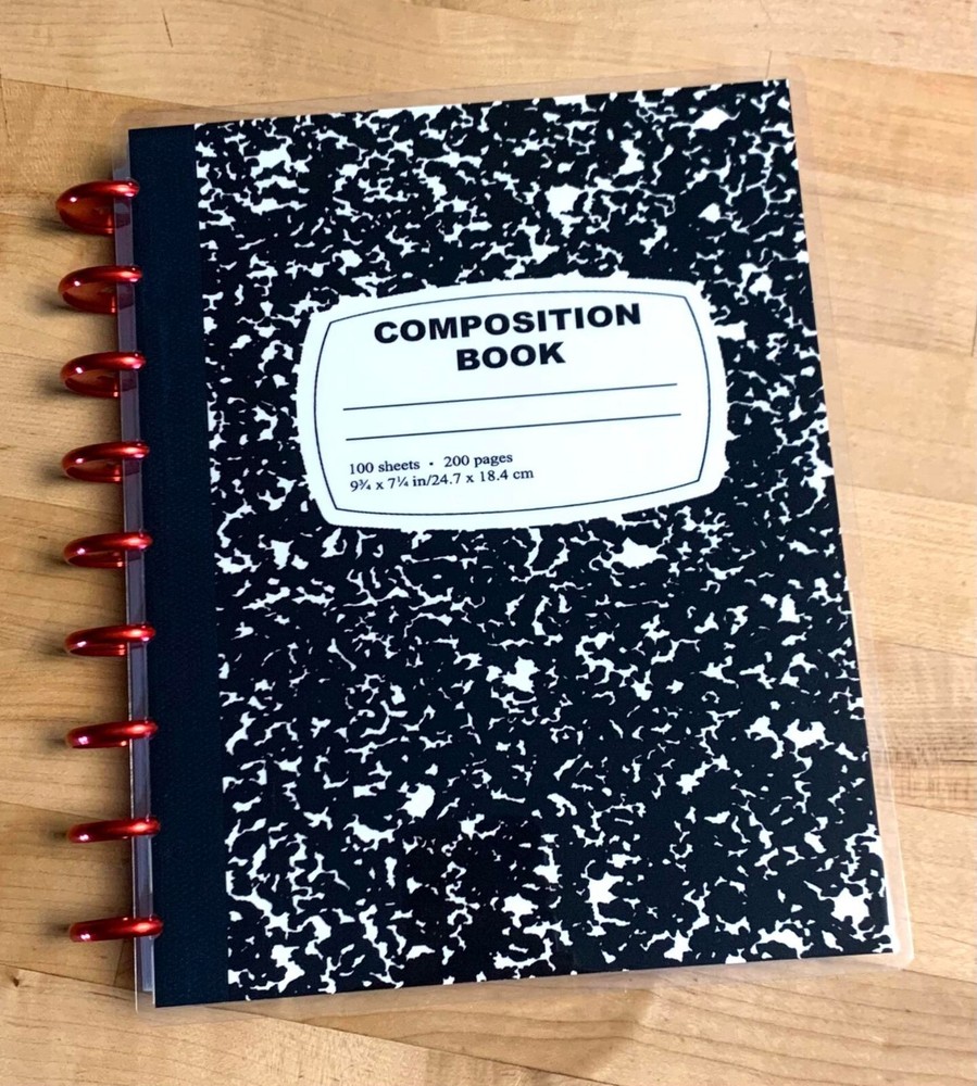 Composition Book Front & Back Cover Set 4 use with Classic HAPPY Planner~