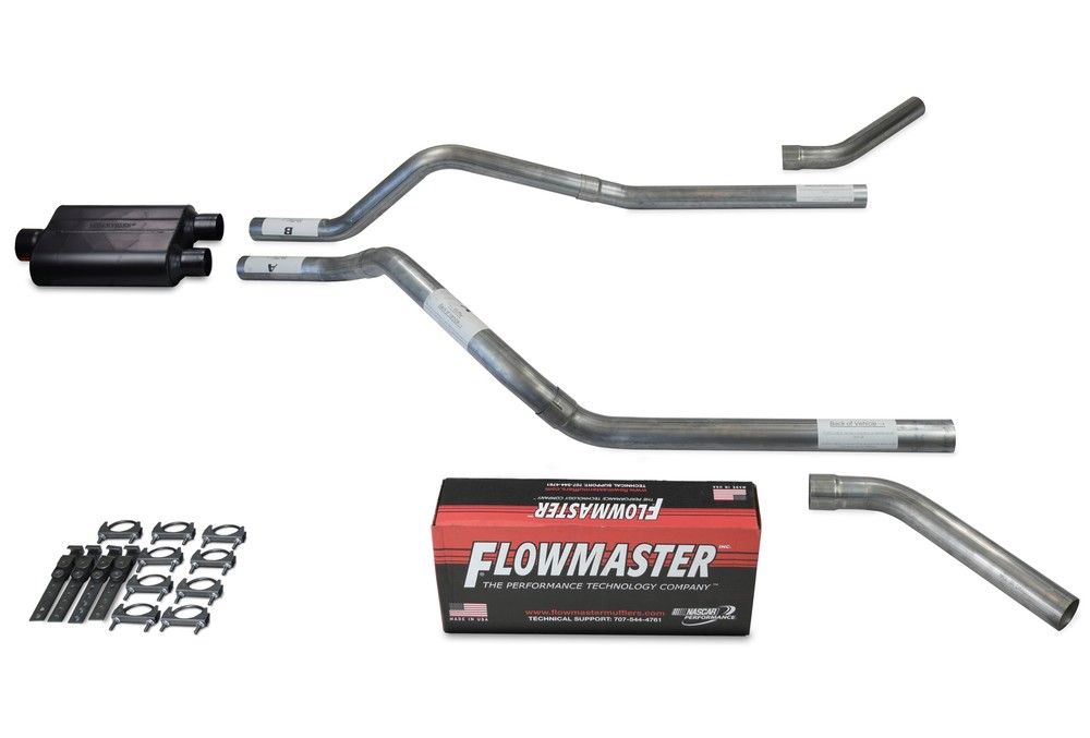 Chevy Blazer 95-99 2.5" Dual Exhaust Kits Flowmaster Super 44 Corner Exit