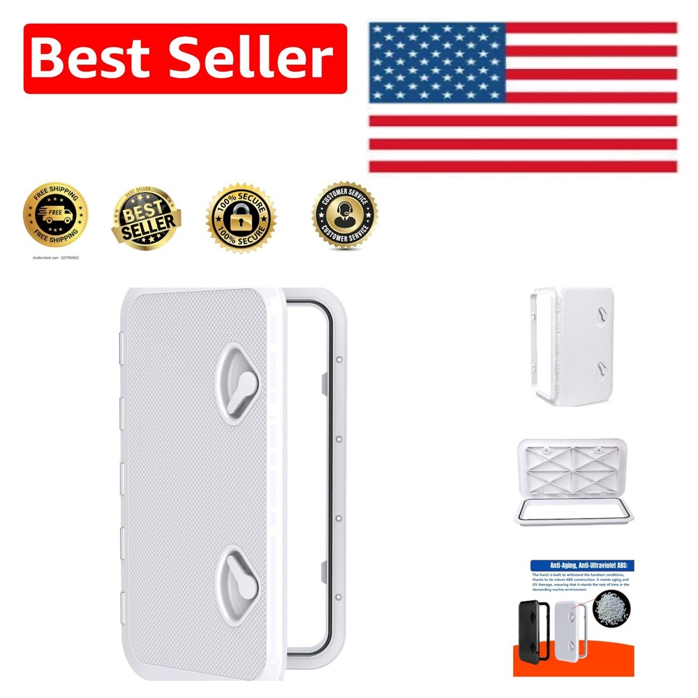 Rectangular Locking Marine Access Hatch - Durable & Weatherproof - 23.9" x 13.9"