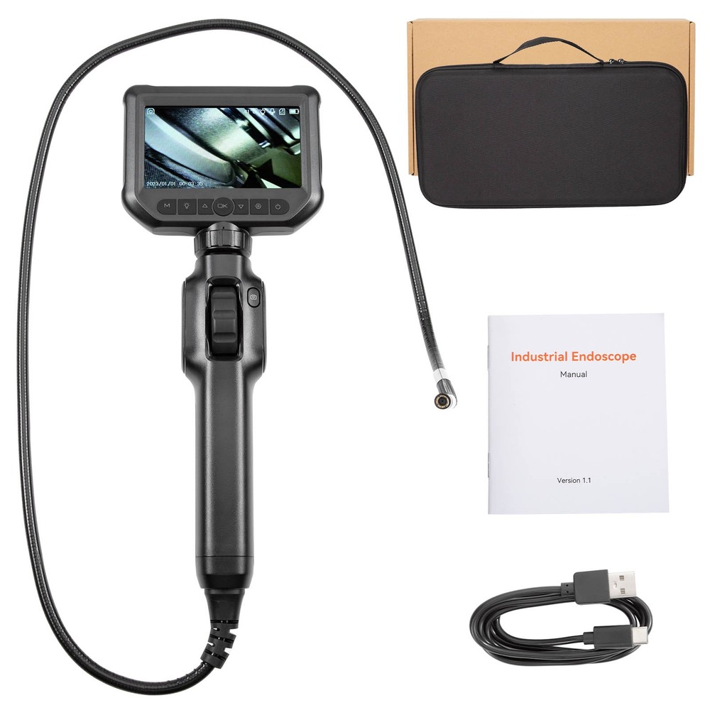 2-Way Articulating Borescope Camera with Light Endoscope Inspection Camera IP67