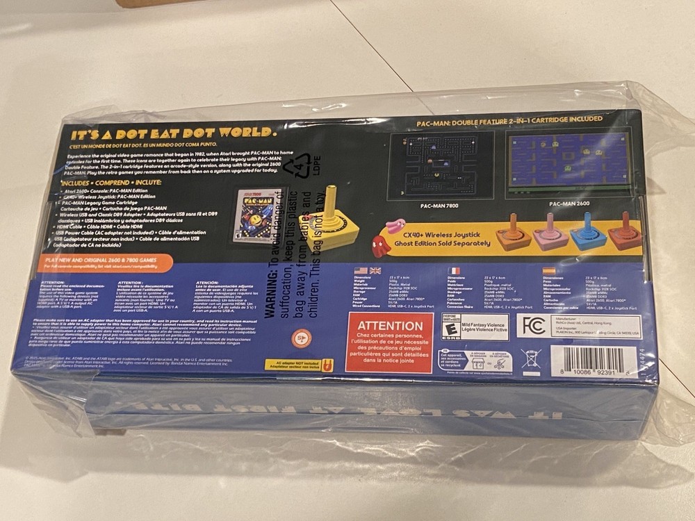 NEW Atari 2600+ PAC-MAN Edition Console Wireless Joystick gaming system