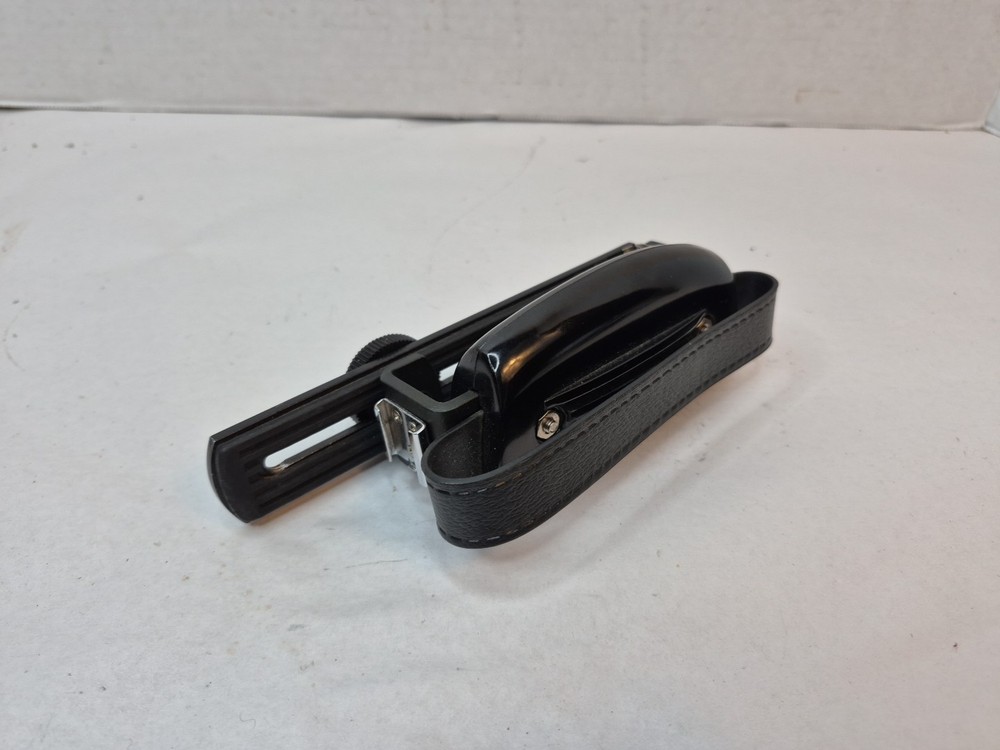 Vtg Folding L Shaped Camera Flash Bracket w/ Handle Strap Cold Shoe For SLR