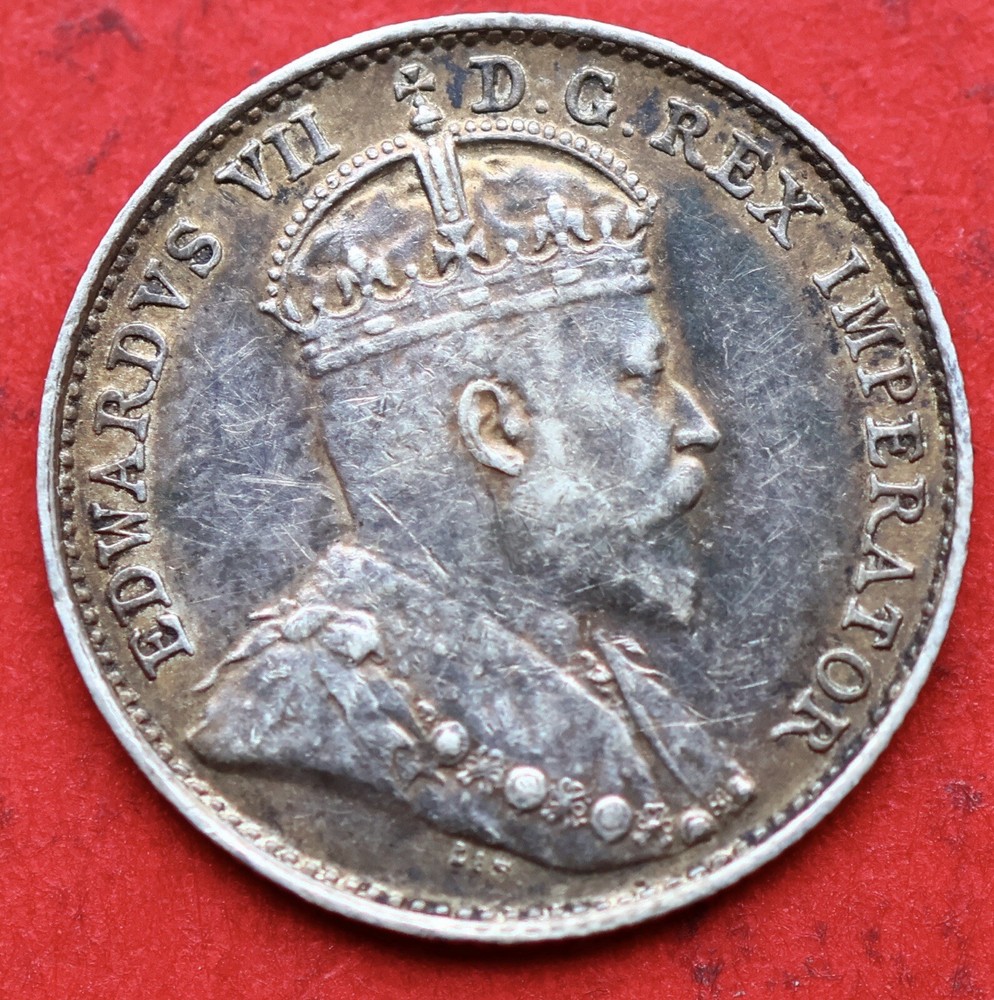 1908 Canada 5 Cents Small 8 - AU - Lot#12093