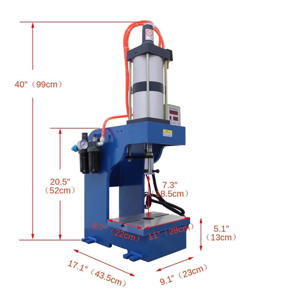 1.5T Pneumatic Punch Press Machine with Display Controller C-Type Pressing 110V