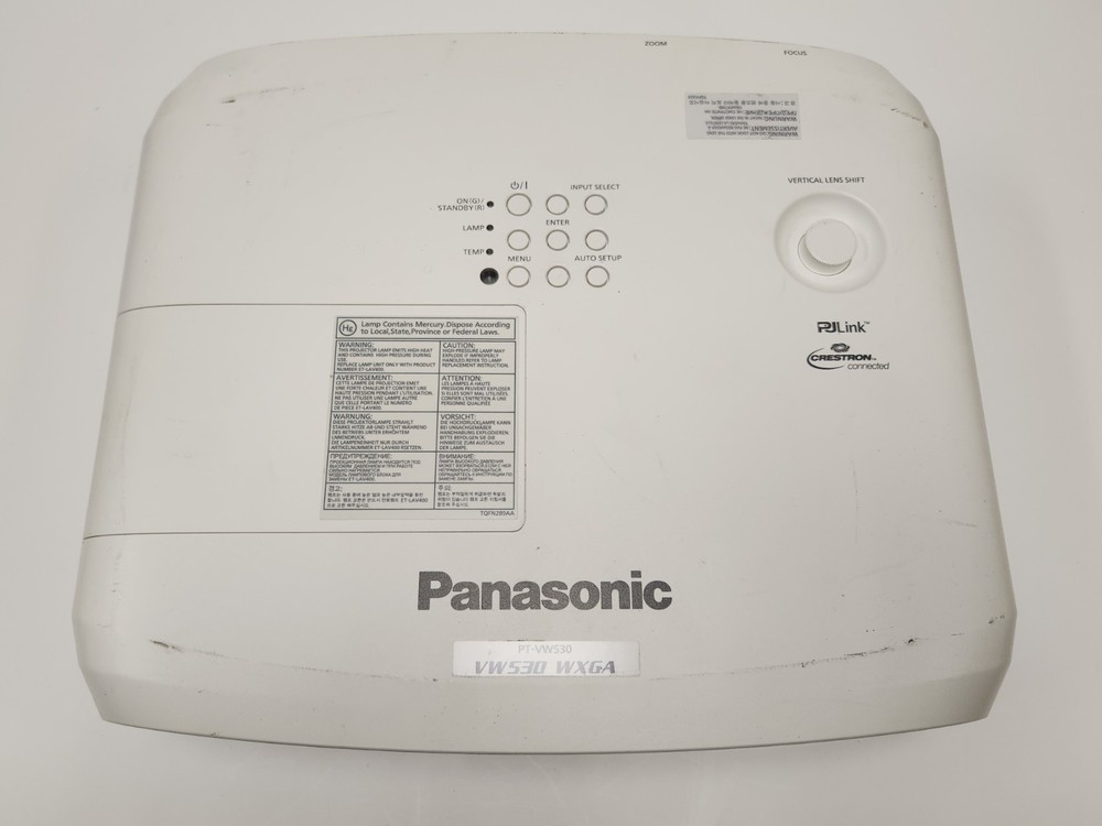 Panasonic PT-VW530 WXGA LCD Projector - TESTED
