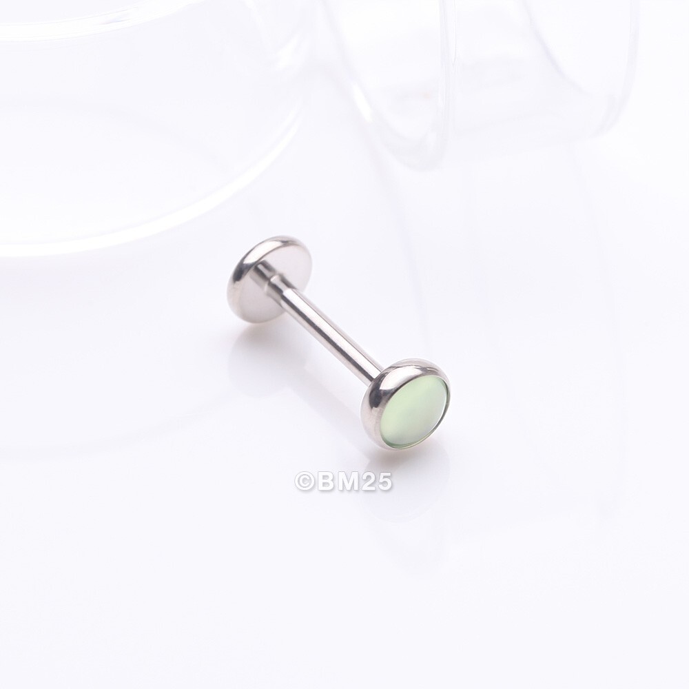 Implant Grade Titanium OneFit Threadless Bezel Stone Flat Back Labret