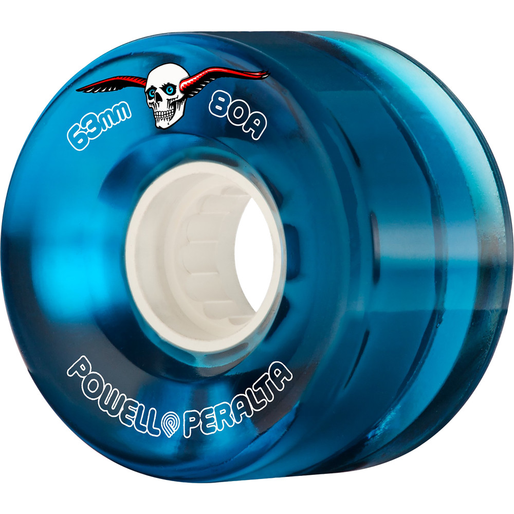 Powell Peralta Clear Cruiser 63mm 80a Blue Skateboard Wheels