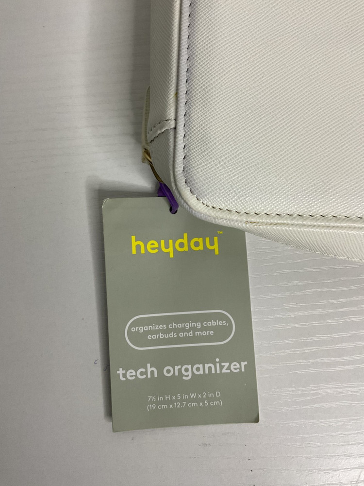 Heyday Electronics Travel Organizer,Tech Accessories Pouch White Bag