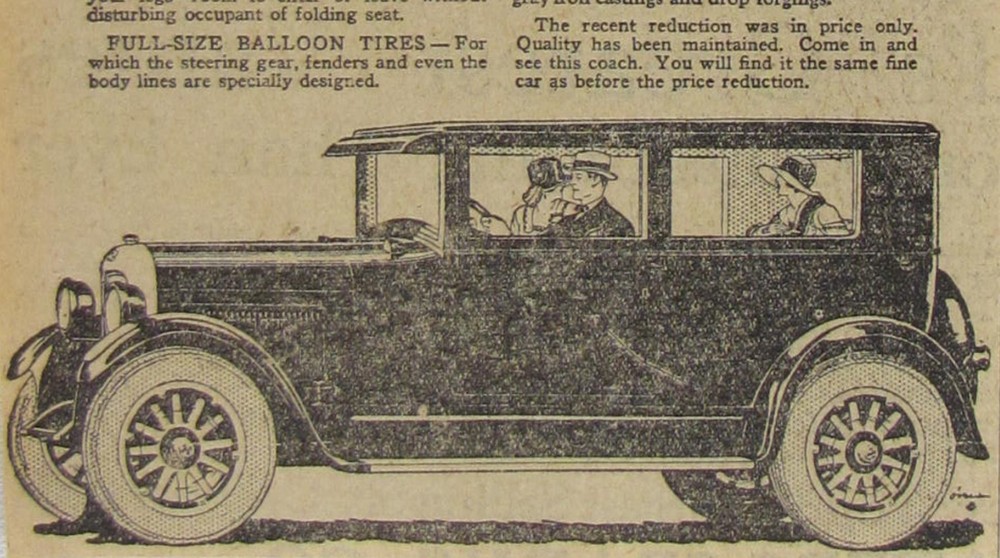 Vintage 1925 STUDEBAKER Coach Car Newspaper Print Ad